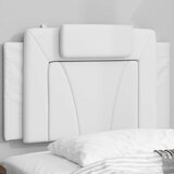  Jastuk za uzglavlje Viana bijeli 80 cm od umjetne kože | shoptok.hr