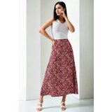 Dewberry 16652 Womens Midi Woven Skirt-BORDEAUX | Shoptok.si