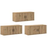  Zidni TV ormar set 3 pcs Umjetnički hrast 100 x 34,5 x 40 cm | shoptok.hr