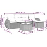 vidaXL 6-dijelni set vrtnih sofa od poliratana s jastucima smeđi | shoptok.hr