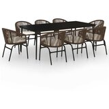  9-dijelni vrtni blagovaonski set smeđi | shoptok.hr