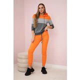 Kesi Set with colored stripes orange+gray | shoptok.hr