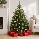  Set božićnih kuglica 75 kom. Ružičasto zlatni 6 cm Polistiren | shoptok.hr