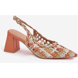 Boto Sandals With Braiding On A Heel Multicolor Ebina | ePonuda.com
