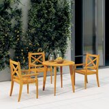 Maison Chic Zunanji Jedilni stoli - Vzorci stoli 3 kosi trden akacijev les A2087, (22030575) | Shoptok.si