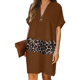 Fenzy Elegantna Mini Haljina S Uzorkom Leoparda Galilea, Smeđa cijene