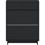  Ormar za cipele EDE 78 x 24 x 103 cm Konstruirano drvo Crna - Crna | shoptok.hr