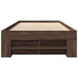 vidaXL Posteljni okvir rjav hrast 90x200 cm inženirski les | Shoptok.si