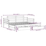 vidaXL Dnevni krevet na razvlačenje s ladicama bez madraca 80x200 cm | shoptok.hr