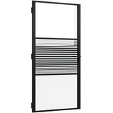 Staklena vrata Prugasti Crna 102,5 x 3,5 x 201,5 cm Aluminij | shoptok.hr