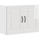 Maison Chic Kuhinjska stenska omarica - Kuhinjska omarica Kalmar visok sijaj bela inž. les iu1376, (22063742) | Shoptok.si