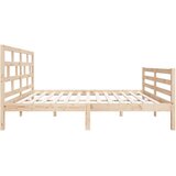  Posteljni okvir iz trdnega lesa 135x190 cm 4FT6, (20644790) | Shoptok.si
