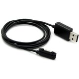 Magnetni polnilec - USB kabel - za Sony Xperia Z1, Z1 Compact, Z2, Z3, Z3 Compact - črni Cene