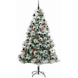  Umjetno božićno drvce S LED lampica Zelena i bijela 240 cm | shoptok.hr