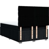vidaXL Krevet s oprugama i madracem crni 160x200 cm od tkanine | shoptok.hr