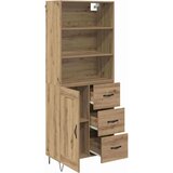 vidaXL Visok predalnik s predalom Umetni hrast 69,5 x 32,5 x 180 cm | Shoptok.si
