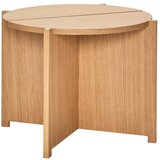 Hübsch Okrogla stranska mizica v hrastovem dekorju ø 55 cm Dash – | Shoptok.si