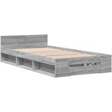  The Living Store Posteljni okvir s predalom siva sonoma 90x200 cm inženirski les - Posteljni Okvir, (21496792) | Shoptok.si