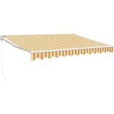 Maison Chic Zložljiva tenda - Senčniki rumena in bela 3x2,5 m blago in aluminij, (22038836) | Shoptok.si