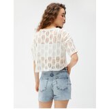 Koton crop t-shirt openwork short sleeve crew neck | Eponuda.ba