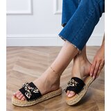 D/CEO Black espadrille slides with a bow Kartis | shoptok.hr