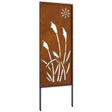 VidaXL Privatnost u vrtu Rezbarija Rđa 50 x 140 cm Otporni čelik Slike