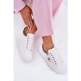 Boto Women's Sports Shoes On Platform Made Of Eco Leather Panther White Velionna | Shoptok.si