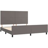  Za krevet s uzglavljem sivi 160x200 cm od umjetne kože | shoptok.hr