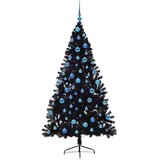  Umjetno predsvijetljeno božićno drvce Crna 180 cm PVC | shoptok.hr