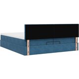  Otomanski posteljni okvir z vzmetnicami moder 200x200cm žamet, (22053815) | Shoptok.si