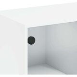 vidaXL Knjižna omara z vrati bela 136x37x142 cm inženirski les | Shoptok.si