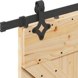  Klizna vrata NARVIK Prirodna i crna 100 x 210 cm (213,5 cm) | shoptok.hr