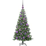 vidaXL Božično drevo med 150 LED z stojalom Zelena 120 cm PVC | Shoptok.si