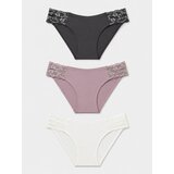 Sinsay Pamučne gaćice s čipkom 3 pack | shoptok.hr
