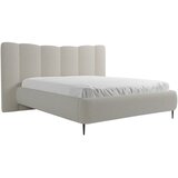 MID.YOU OBLAZINJENA POSTELJA 140 cm x 200 cm , les, tekstil, leseni material svetlo siva | Shoptok.si