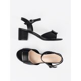 Sergio Leone Women's heeled sandals with an open heel black | shoptok.hr