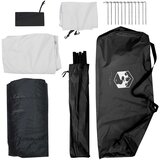 Kamping šator 4-osobni Bijeli Blackout Poliester i čelik | shoptok.hr