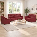  Set sofe 3 pcs Vinska crvena Umjetna koža | shoptok.hr