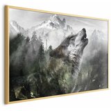  Plakat - Howling Wolf 90x60 Zlatni okvir | shoptok.hr
