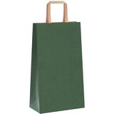  Papirnate vrećice 250 kom s ručkama zelene 21x11x36 cm | shoptok.hr
