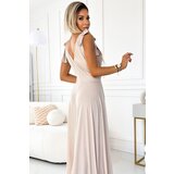 Numoco Long dress with neckline and tie at the shoulders | shoptok.hr