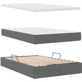  s madracem i skladištem Tamno siva 120 x 190 cm tkanina | shoptok.hr