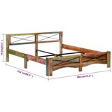 vidaXL Posteljni okvir iz trdnega predelanega lesa 180x200 cm | Shoptok.si