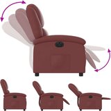 vidaXL Električni naslonjač od umjetne kože crvena boja vina | shoptok.hr