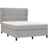  Box spring postelja z vzmetnico svetlo siva 140x200 cm blago, (20726625) | Shoptok.si
