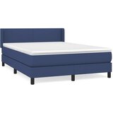  Krevet s oprugama i madracem plavi 140 x 190 cm od tkanine | shoptok.hr