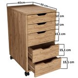 Hanah home Komoda s ladicama Atlas 1600-62, 40x77,4x55 cm, Smeđa | Eponuda.ba