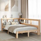 vidaXL Knjižna postelja brez vzmetnice 120x200 cm trdna borovina | Shoptok.si