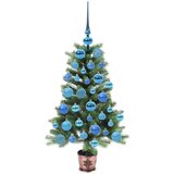 vidaXL Božično drevo med 150 LED z stojalom Zelena 90 cm PE | Shoptok.si