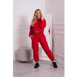 Kesi Insulated set with a short red sweatshirt Cene
